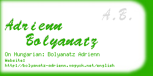 adrienn bolyanatz business card